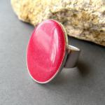 Hot Pink Oval Statement Ri..