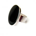 Black Oval Statement Ring,..